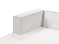 New Beliani Divano angolare 3 posti LOFOTEN Tessuto Bianco sporco Bianco Nero