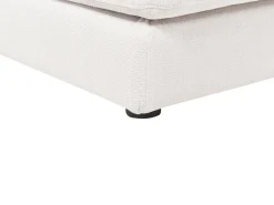 Discount Beliani Divano angolare 5 posti LOFOTEN Tessuto Bianco sporco Lato Sinistro Bianco Nero