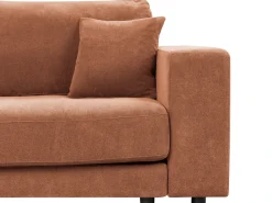 Discount Beliani Divano angolare 3 posti LOFOTEN Tessuto Rosso chiaro Rosso Nero