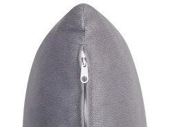 Hot Beliani Divano angolare 4 posti LUNNER Velluto a coste Grigio Lato Sinistro Argento Grigio