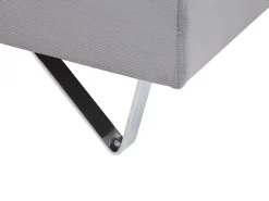 Hot Beliani Divano angolare 4 posti LUNNER Velluto a coste Grigio Lato Sinistro Argento Grigio