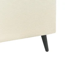 Hot Beliani Divano angolare 4 posti LUNNER Velluto a coste Beige chiaro Lato Sinistro Beige Nero