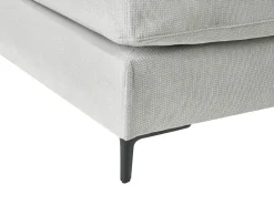 Discount Beliani Divano angolare 3 posti MALOY Ciniglia Grigio chiaro Grigio Nero