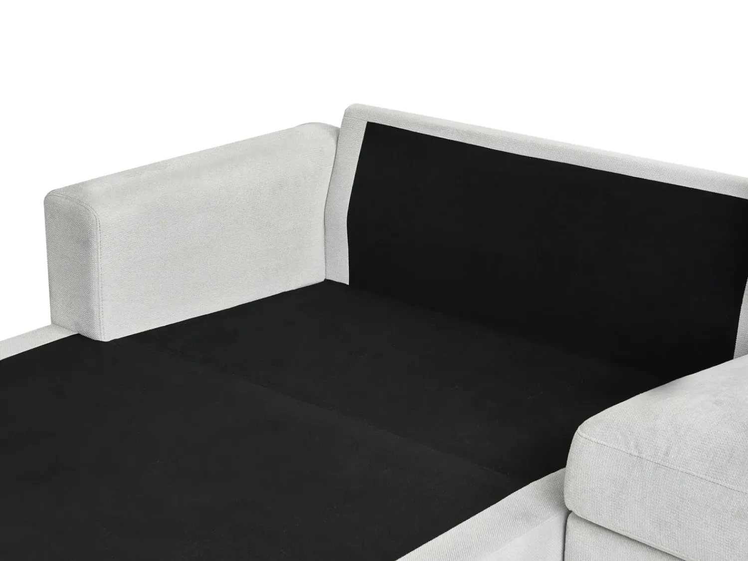 Discount Beliani Divano angolare 3 posti MALOY Ciniglia Grigio chiaro Grigio Nero