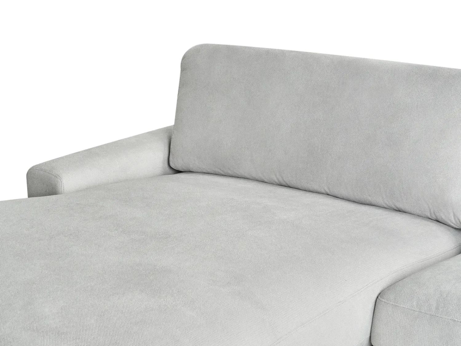 Discount Beliani Divano angolare 3 posti MALOY Ciniglia Grigio chiaro Grigio Nero