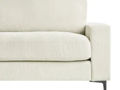 Hot Beliani Divano angolare 3 posti MALOY Ciniglia Bianco sporco Bianco Nero