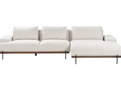 Clearance Beliani Divano angolare 4 posti MARIFERD Tessuto Beige chiaro Beige Marrone Nero