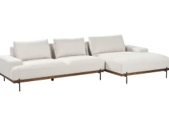 Clearance Beliani Divano angolare 4 posti MARIFERD Tessuto Beige chiaro Beige Marrone Nero