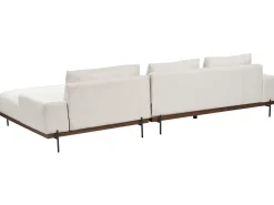 Clearance Beliani Divano angolare 4 posti MARIFERD Tessuto Beige chiaro Beige Marrone Nero