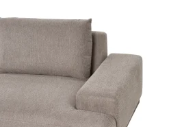 Outlet Beliani Divano angolare 4 posti MARIFERD Tessuto Marrone chiaro Marrone Marrone Nero