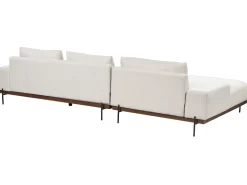 Online Beliani Divano angolare 4 posti MARIFERD Tessuto Beige chiaro Beige Marrone Nero