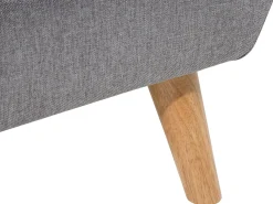 Outlet Beliani 3 posti MOTALA Tessuto Grigio chiaro Lato Sinistro Marrone Grigio