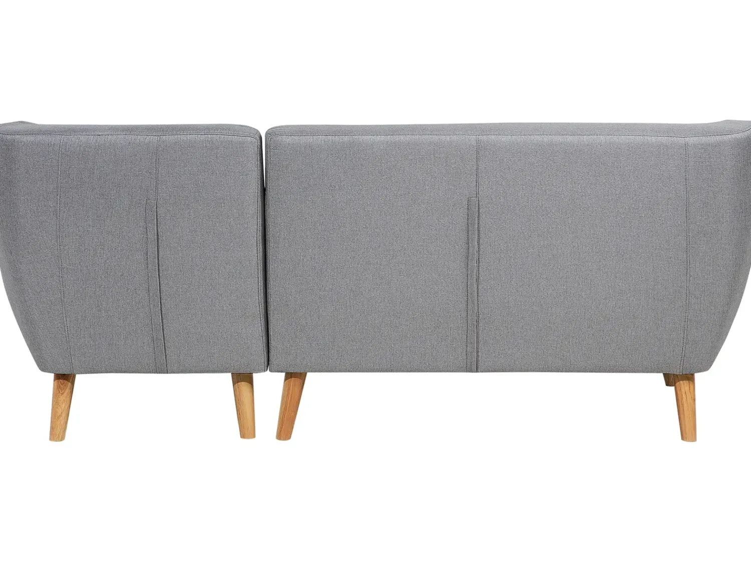 Outlet Beliani 3 posti MOTALA Tessuto Grigio chiaro Lato Sinistro Marrone Grigio