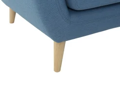 Clearance Beliani Divano angolare 3 posti MOTALA Tessuto Blu Lato Sinistro Marrone Blu