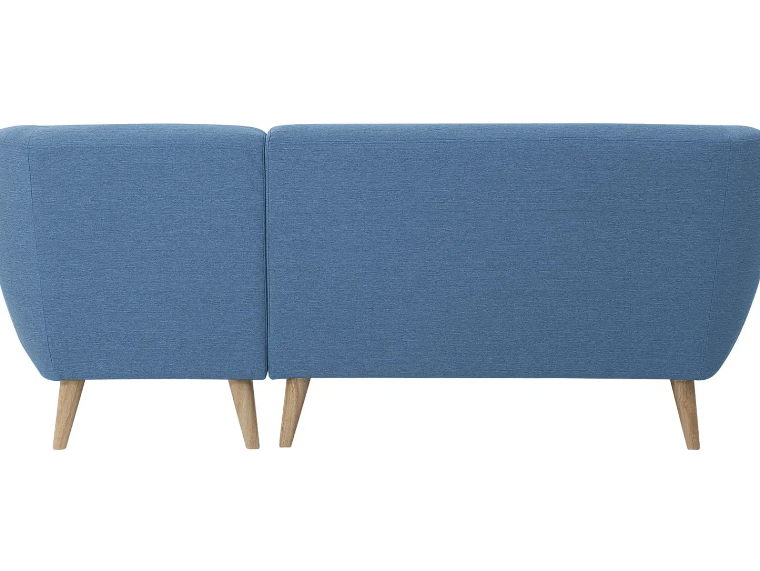 Clearance Beliani Divano angolare 3 posti MOTALA Tessuto Blu Lato Sinistro Marrone Blu