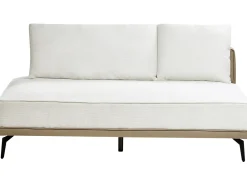Clearance Beliani Divano angolare 3 posti MYKEN Tessuto Bianco sporco Beige Bianco Nero