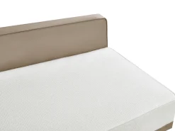 Clearance Beliani Divano angolare 3 posti MYKEN Tessuto Bianco sporco Beige Bianco Nero