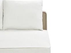 Clearance Beliani Divano angolare 3 posti MYKEN Tessuto Bianco sporco Beige Bianco Nero
