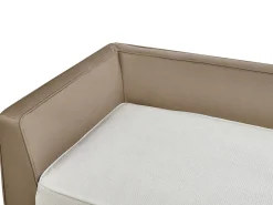 Clearance Beliani Divano angolare 3 posti MYKEN Tessuto Bianco sporco Beige Bianco Nero