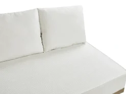 Clearance Beliani Divano angolare 3 posti MYKEN Tessuto Bianco sporco Beige Bianco Nero