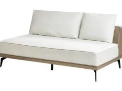 Clearance Beliani Divano angolare 3 posti MYKEN Tessuto Bianco sporco Beige Bianco Nero