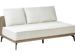 Sale Beliani Divano angolare 3 posti MYKEN Tessuto Bianco sporco Beige Bianco Nero