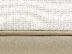 Sale Beliani Divano angolare 3 posti MYKEN Tessuto Bianco sporco Beige Bianco Nero