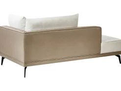 Sale Beliani Divano angolare 3 posti MYKEN Tessuto Bianco sporco Beige Bianco Nero