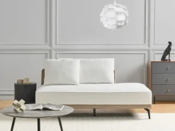 Sale Beliani Divano angolare 3 posti MYKEN Tessuto Bianco sporco Beige Bianco Nero