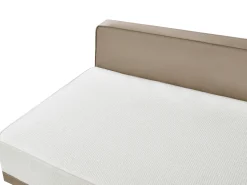 Sale Beliani Divano angolare 3 posti MYKEN Tessuto Bianco sporco Beige Bianco Nero