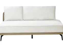 Sale Beliani Divano angolare 3 posti MYKEN Tessuto Bianco sporco Beige Bianco Nero