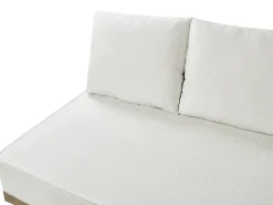 Sale Beliani Divano angolare 3 posti MYKEN Tessuto Bianco sporco Beige Bianco Nero