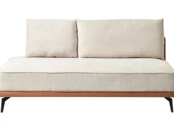 Discount Beliani Divano angolare 3 posti MYKEN Tessuto Beige chiaro Lato destro Beige Marrone Nero
