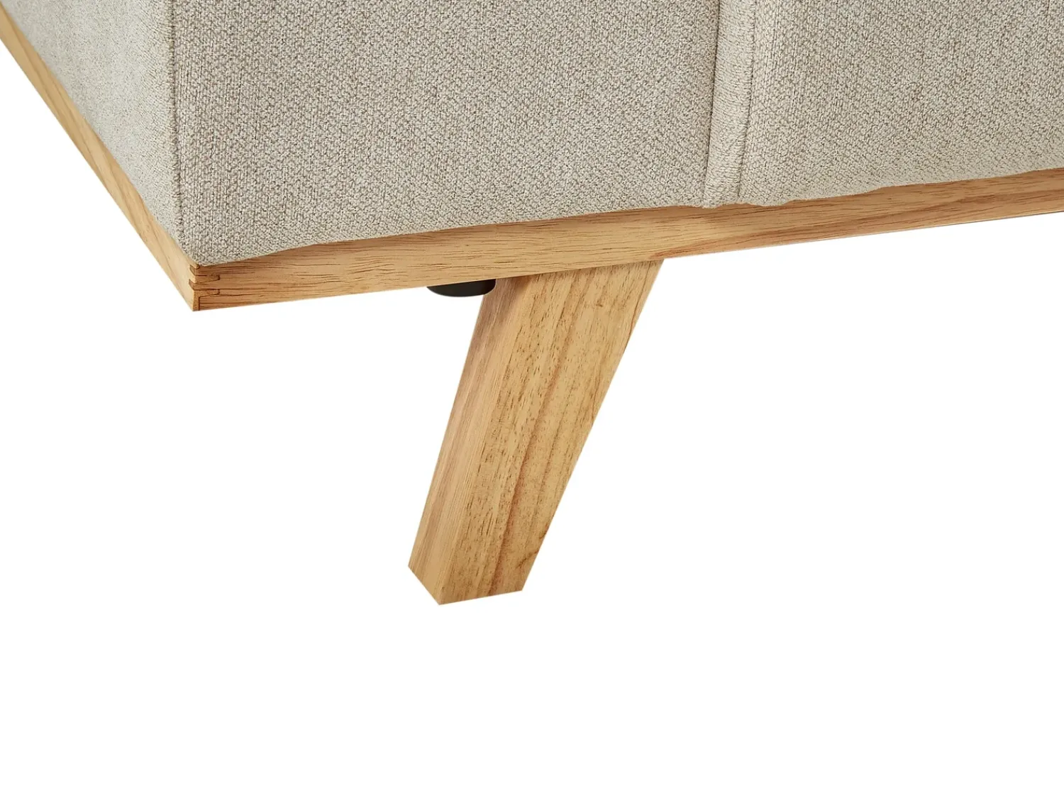 Online Beliani Divano angolare 3 posti NORA Tessuto Beige Beige Marrone