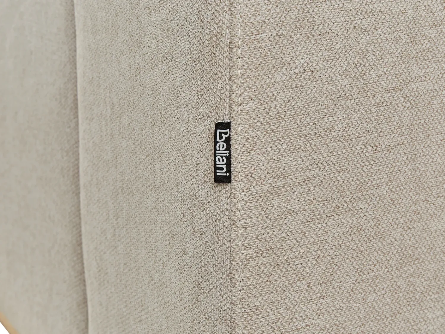 Online Beliani Divano angolare 3 posti NORA Tessuto Beige Beige Marrone