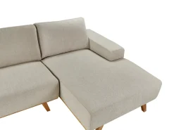 Hot Beliani Divano angolare 3 posti NORA Tessuto Beige Beige Marrone