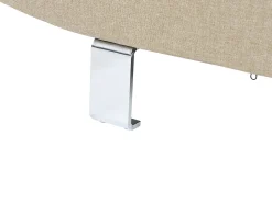 Best Beliani Divano angolare 5 posti NORREA Tessuto Beige chiaro Lato Sinistro Beige Argento