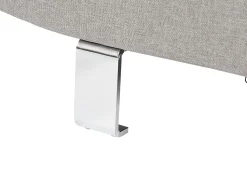 Beliani Divano angolare 5 posti NORREA Tessuto Grigio chiaro Lato Sinistro Argento Grigio
