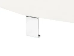Discount Beliani Divano angolare 5 posti NORREA Pelle sintetica Bianco Lato Sinistro Bianco Argento