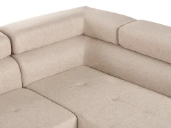 Online Beliani Divano angolare 5 posti NORREA Tessuto Beige Lato Sinistro Argento Beige