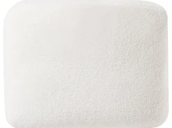 Divano angolare 5 posti OSLO Bouclé Bianco con ottomana Lato Sinistro