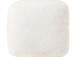 Divano angolare 5 posti OSLO Bouclé Bianco con ottomana Lato Sinistro