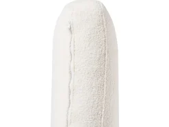 Divano angolare 5 posti OSLO Bouclé Bianco con ottomana Lato Sinistro