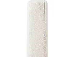 Divano angolare 5 posti OSLO Bouclé Bianco con ottomana Lato destro
