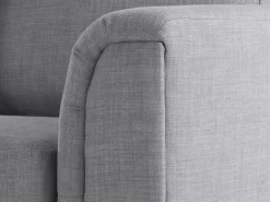 Outlet Beliani Divano angolare 4 posti OSLO Tessuto Grigio chiaro Lato destro Argento Grigio