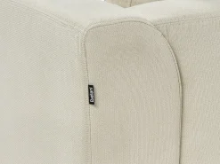 Clearance Beliani Divano angolare 4 posti OSLO Tessuto Beige Lato destro Beige Argento