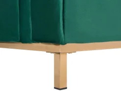 Beliani Divano angolare 4 posti OSLO Velluto scuro Lato Sinistro Verde
