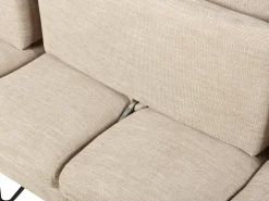 Discount Beliani Divano angolare 3 posti SERSAN Ciniglia Beige Beige Nero