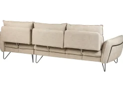 Discount Beliani Divano angolare 3 posti SERSAN Ciniglia Beige Beige Nero