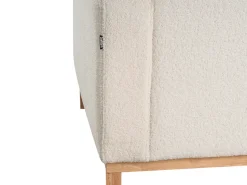 Best Beliani Divano angolare 4 posti SIGGARD Bouclé Bianco Lato Sinistro Bianco Marrone